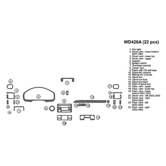 B&I® - 2D Factory Match Full Dash Kit (22 Pcs)