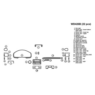 B&I® - 2D Factory Match Full Dash Kit (22 Pcs)