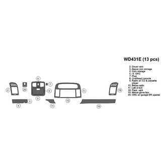 B&I® - 2D Factory Match Full Dash Kit (13 Pcs)