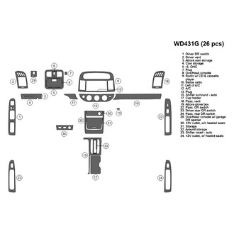 B&I® - 2D Blackwood Large Dash Kit (26 Pcs)