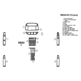 B&I® - 2D Blackwood Small Dash Kit (15 Pcs)
