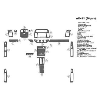 B&I® - 2D Blackwood Large Dash Kit (26 Pcs)