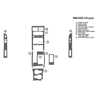 B&I® - 2D Blackwood Small Dash Kit (10 Pcs)