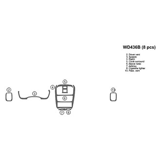 B&I® - 2D Blackwood Small Dash Kit (8 Pcs)