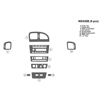B&I® - 2D Blackwood Small Dash Kit (9 Pcs)