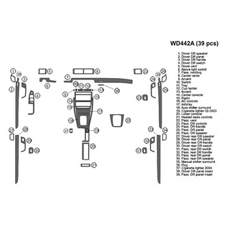 B&I® - 2D Blackwood Large Dash Kit (39 Pcs)