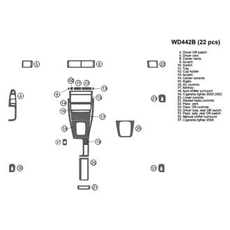 B&I® - 2D Blackwood Small Dash Kit (22 Pcs)