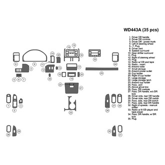 B&I® - 2D Blackwood Large Dash Kit (35 Pcs)