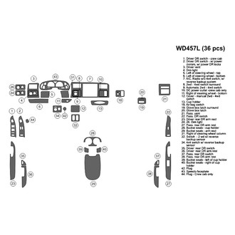 B&I® - 2D Blackwood Large Dash Kit (36 Pcs)