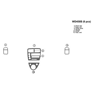B&I® - 2D Blackwood Small Dash Kit (6 Pcs)