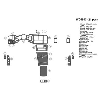 B&I® - 2D Factory Match Full Dash Kit (21 Pcs)