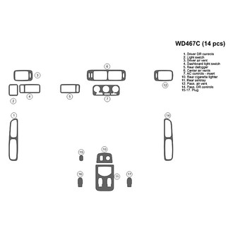B&I® - 2D Blackwood Small Dash Kit (14 Pcs)