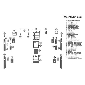 B&I® - 2D Blackwood Large Dash Kit (31 Pcs)