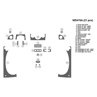 B&I® - 2D Blackwood Full Dash Kit (21 Pcs)