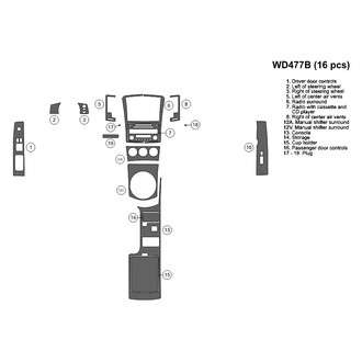 B&I® - 2D Blackwood Large Dash Kit (16 Pcs)