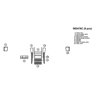 B&I® - 2D Blackwood Small Dash Kit (9 Pcs)