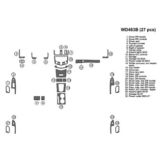 B&I® - 2D Blackwood Large Dash Kit (27 Pcs)