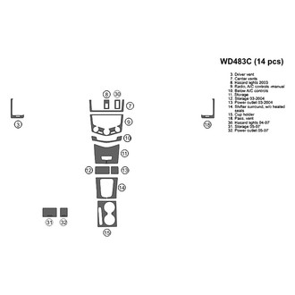 B&I® - 2D Blackwood Small Dash Kit (14 Pcs)