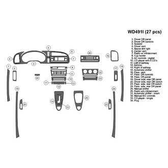 B&I® - 2D Blackwood Full Dash Kit (27 Pcs)