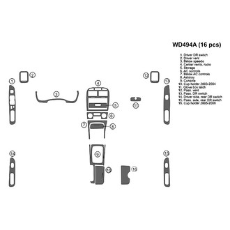 B&I® - 2D Blackwood Large Dash Kit (16 Pcs)