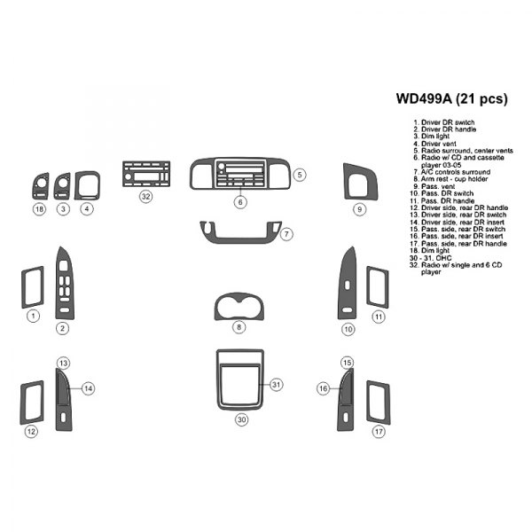 B&I® - 2D Large Dash Kit