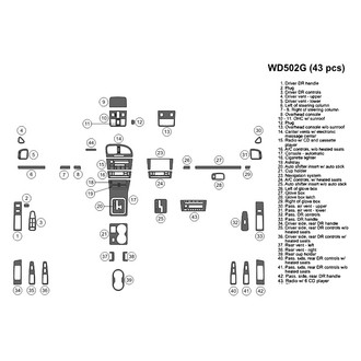B&I® - 2D Factory Match Large Dash Kit (43 Pcs)