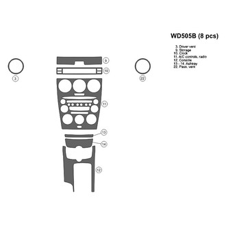 B&I® - 2D Blackwood Small Dash Kit (8 Pcs)