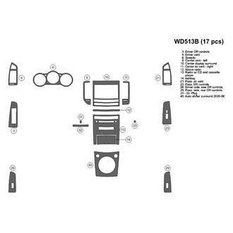B&I® - 2D Blackwood Small Dash Kit (17 Pcs)