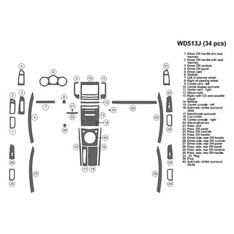 B&I® - 2D Blackwood Large Dash Kit (34 Pcs)