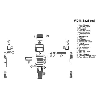 B&I® - 2D Blackwood Large Dash Kit (24 Pcs)