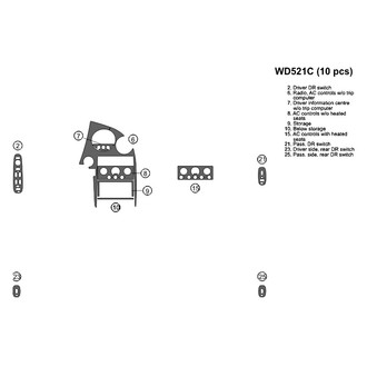 B&I® - 2D Blackwood Small Dash Kit (10 Pcs)