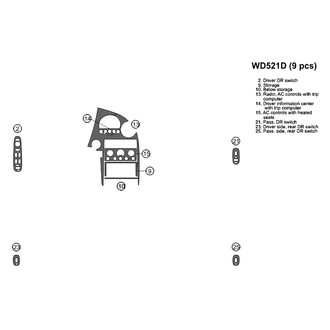 B&I® - 2D Blackwood Small Dash Kit (9 Pcs)