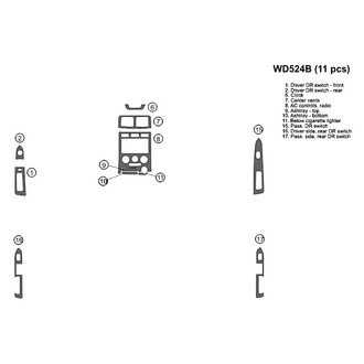 B&I® - 2D Blackwood Small Dash Kit (11 Pcs)