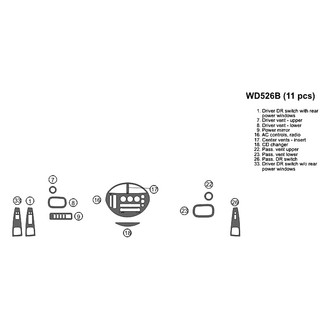 B&I® - 2D Blackwood Small Dash Kit (11 Pcs)