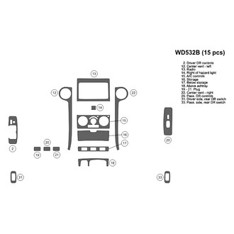 B&I® - 2D Blackwood Small Dash Kit (15 Pcs)