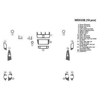 B&I® - 2D Blackwood Small Dash Kit (18 Pcs)