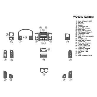 B&I® - 2D Blackwood Small Dash Kit (22 Pcs)
