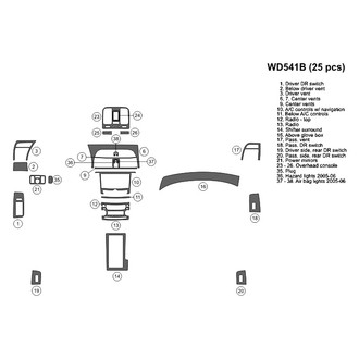 B&I® - 2D Blackwood Large Dash Kit (25 Pcs)