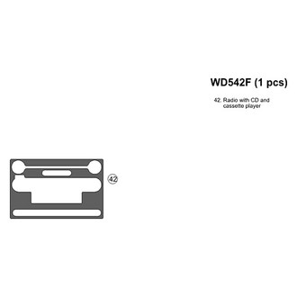 B&I® - 2D Blackwood Radio with CD and Cassette Player Upgrade Trim (1 Pc)