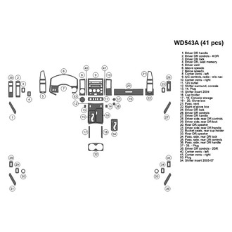 B&I® - 2D Blackwood Large Dash Kit (41 Pcs)
