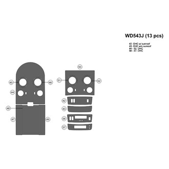 B&I® - 2D Blackwood Upgrade Kit (13 Pcs) Dash Kit