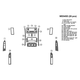B&I® - 2D Blackwood Small Dash Kit (20 Pcs)