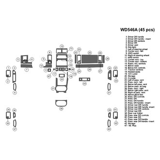 B&I® - 2D Blackwood Large Dash Kit (45 Pcs)