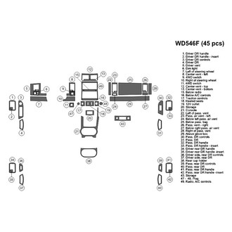 B&I® - 2D Blackwood Large Dash Kit (45 Pcs)