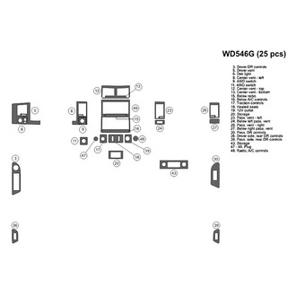 B&I® - 2D Blackwood Small Dash Kit (25 Pcs)