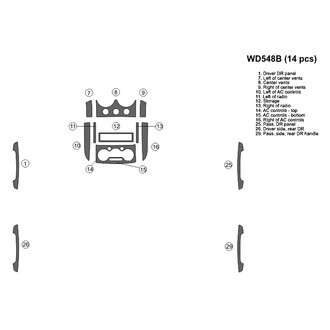 B&I® - 2D Blackwood Small Dash Kit (14 Pcs)