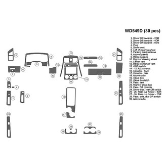 B&I® - 2D Blackwood Large Dash Kit (30 Pcs)