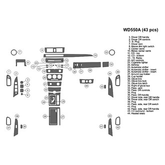 B&I® - 2D Blackwood Large Dash Kit (43 Pcs)
