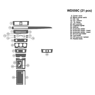 B&I® - 2D Blackwood Small Dash Kit (21 Pcs)