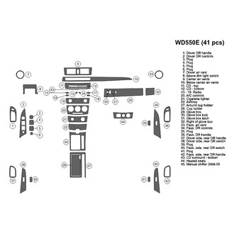 B&I® - 2D Blackwood Large Dash Kit (41 Pcs)